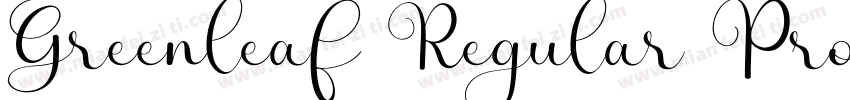 Greenleaf Regular Pro字体转换